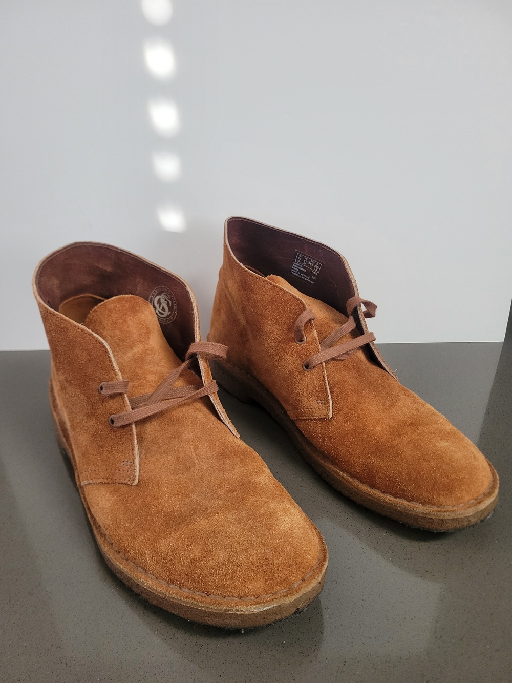 Clarks Men's Suede Chukka Boots - Cognac Brown